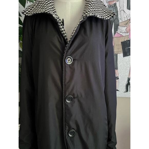 Talbots Womens Vintage Reversible Houndstooth Wool Blend Old Money Jacket Sz M - Picture 10 of 16